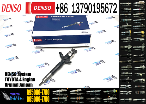 Diesel Common Rail Injector 095000-7760 0950007760 for Toyota Hilux Hiace 2KD-FTV Engine