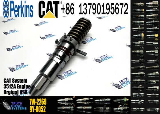 Excavator Parts 7E-6408 Common Rail Fuel Injector for Ccaterpillar 3508 3512 3516 7W-2269 Injection Assembly 7E6408 7W2269