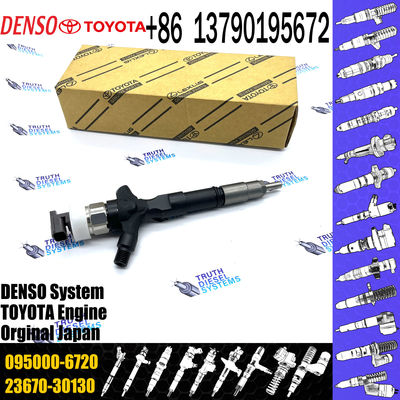 Diesel Fuel Common Rail Injector 23670-30130 095000-6720 For 1KD 2KD Engine