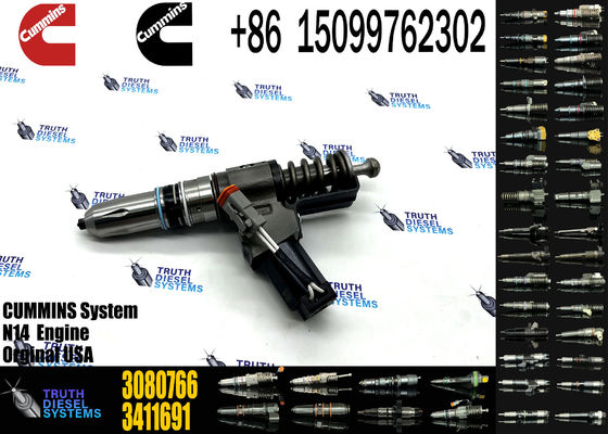 Common rail injector fuel injecto 3080766 3411691 3087560 3411765 3095086 3411767 3411764 3081315F for N14 Excavator