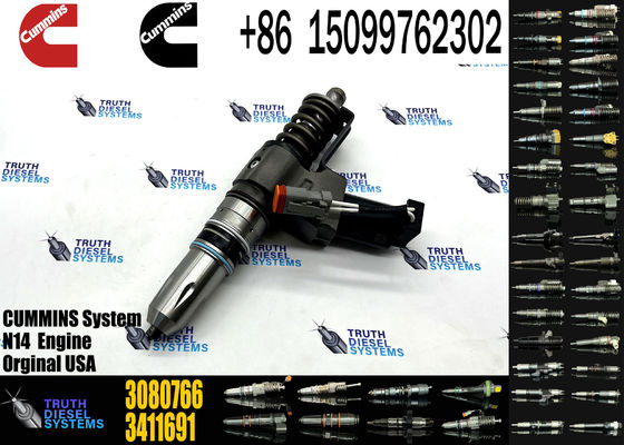Common rail injector fuel injecto 3080766 3411691 3087560 3411765 3095086 3411767 3411764 3081315F for N14 Excavator