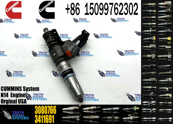 Common rail injector fuel injecto 3080766 3411691 3087560 3411765 3095086 3411767 3411764 3081315F for N14 Excavator