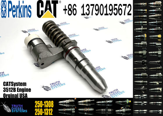 Excavator Spare Parts Common Rail Diesel Fuel Injector 10R-1280 250-1308 For CAT 3512B 3516B 3508B Engine