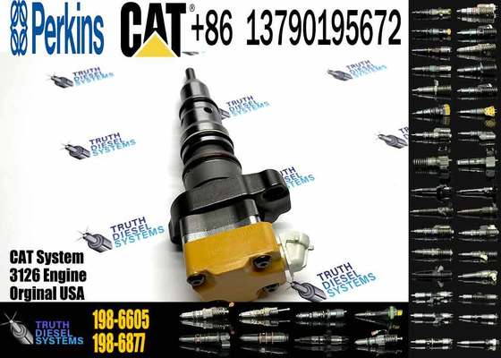 1986605 High Quality Excavator Parts Diesel Fuel Injector 198-6605 for Cat Caterpillar Engine 3126 3126B 3126E