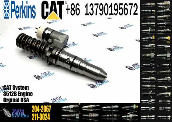 High Efficiency Diesel Common Rail Fuel Injector 204-2067 Diesel Injector for Caterpillar 3508B/3512B/3516 Engine Spare Parts