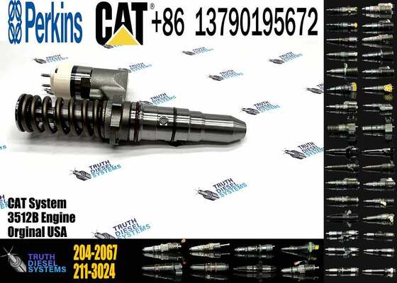 High Efficiency Diesel Common Rail Fuel Injector 204-2067 Diesel Injector for Caterpillar 3508B/3512B/3516 Engine Spare Parts