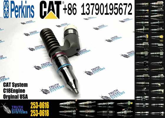Fuel Injector 253-0616 2530616 for Engine C18 Excavator 374F L 385C 390D Tractor 631E 631G 633E 637E 637G 651B Injector