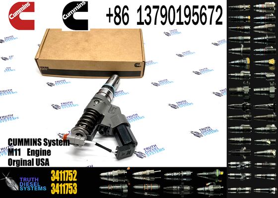 Truck Diesel Engine Injectors Common Rail Injectors 3411752 3087557 3411756 3411754 Compatible with Cummins M11, ISM11, QSM11