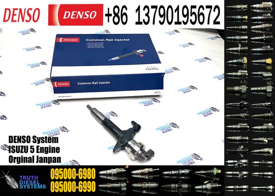 Genuine 4JJ1 Engine 095000-6980 0950006980 Common Rail Fuel Injector Injector Assy for DENSO Isuzu Excavator Fuel Injector