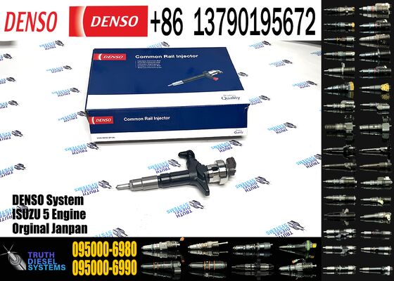 Genuine 4JJ1 Engine 095000-6980 0950006980 Common Rail Fuel Injector Injector Assy for DENSO Isuzu Excavator Fuel Injector