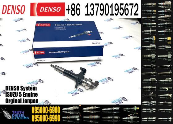 Genuine 4JJ1 Engine 095000-6980 0950006980 Common Rail Fuel Injector Injector Assy for DENSO Isuzu Excavator Fuel Injector