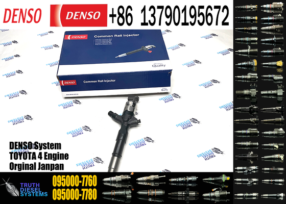 Diesel Common Rail Injector 095000-7760 0950007760 for Toyota Hilux Hiace 2KD-FTV Engine