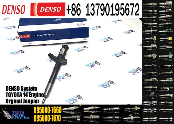 23670-0R190 Diesel Fuel Injector 095000-7660 for Toyota 2.0 D4D 1ADFTV Common Rail Injection Valve 095000-6970 6 Months Warranty