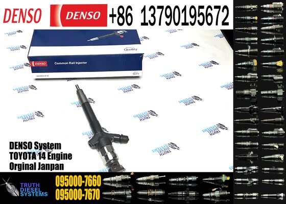 23670-0R190 Diesel Fuel Injector 095000-7660 for Toyota 2.0 D4D 1ADFTV Common Rail Injection Valve 095000-6970 6 Months Warranty