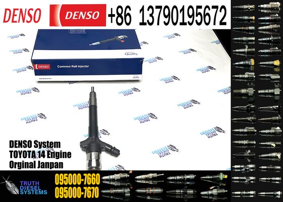 23670-0R190 Diesel Fuel Injector 095000-7660 for Toyota 2.0 D4D 1ADFTV Common Rail Injection Valve 095000-6970 6 Months Warranty