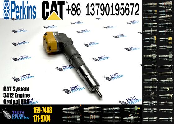 1563895 1697408 Engine Parts Fuel Injector 156-3895 169-7408 171-9704 for 3412 1719704 Engine