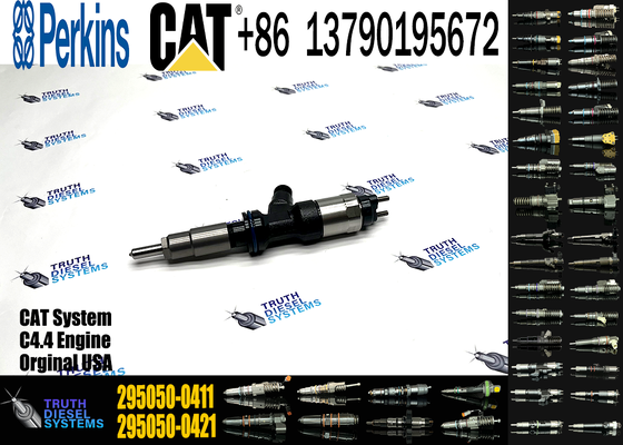 295050-0411 Fuel Injector 3707286 T409981 for C4.4 Excavator Diesel Engine 316EL 318EL 430F 450F Common Rail Injection Valve