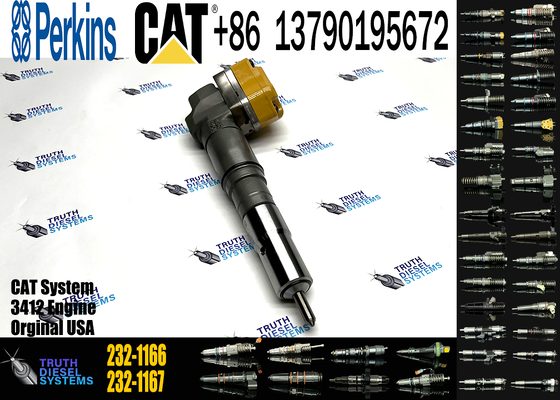 New Diesel Common Rail Fuel Injector 204-2467 232-1166 232-1167 20R-5392 232-1168 Steel Sprayer Excavator 3412 Truck Auto Parts