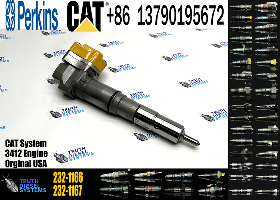 New Diesel Common Rail Fuel Injector 204-2467 232-1166 232-1167 20R-5392 232-1168 Steel Sprayer Excavator 3412 Truck Auto Parts