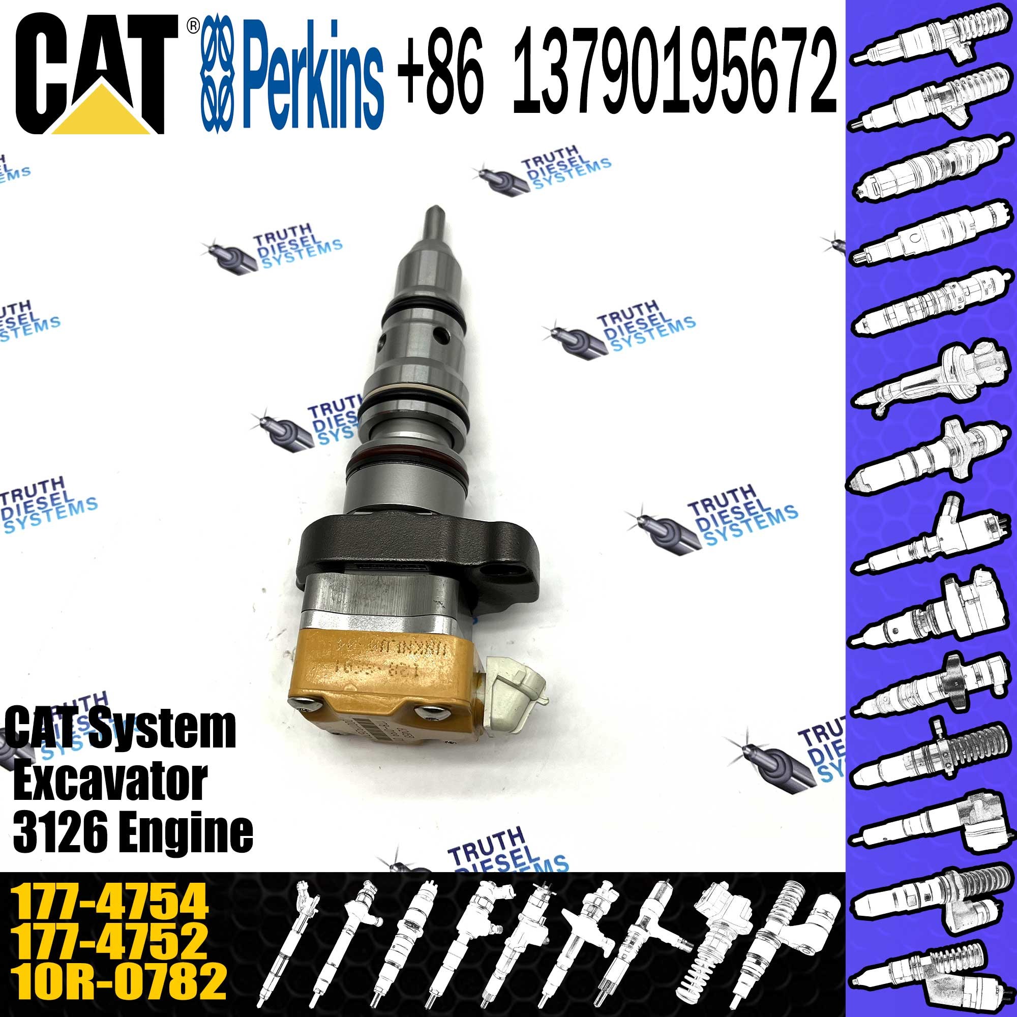 inyector 177-4754 para la inyección diesel 177-4754 de la boca del ...