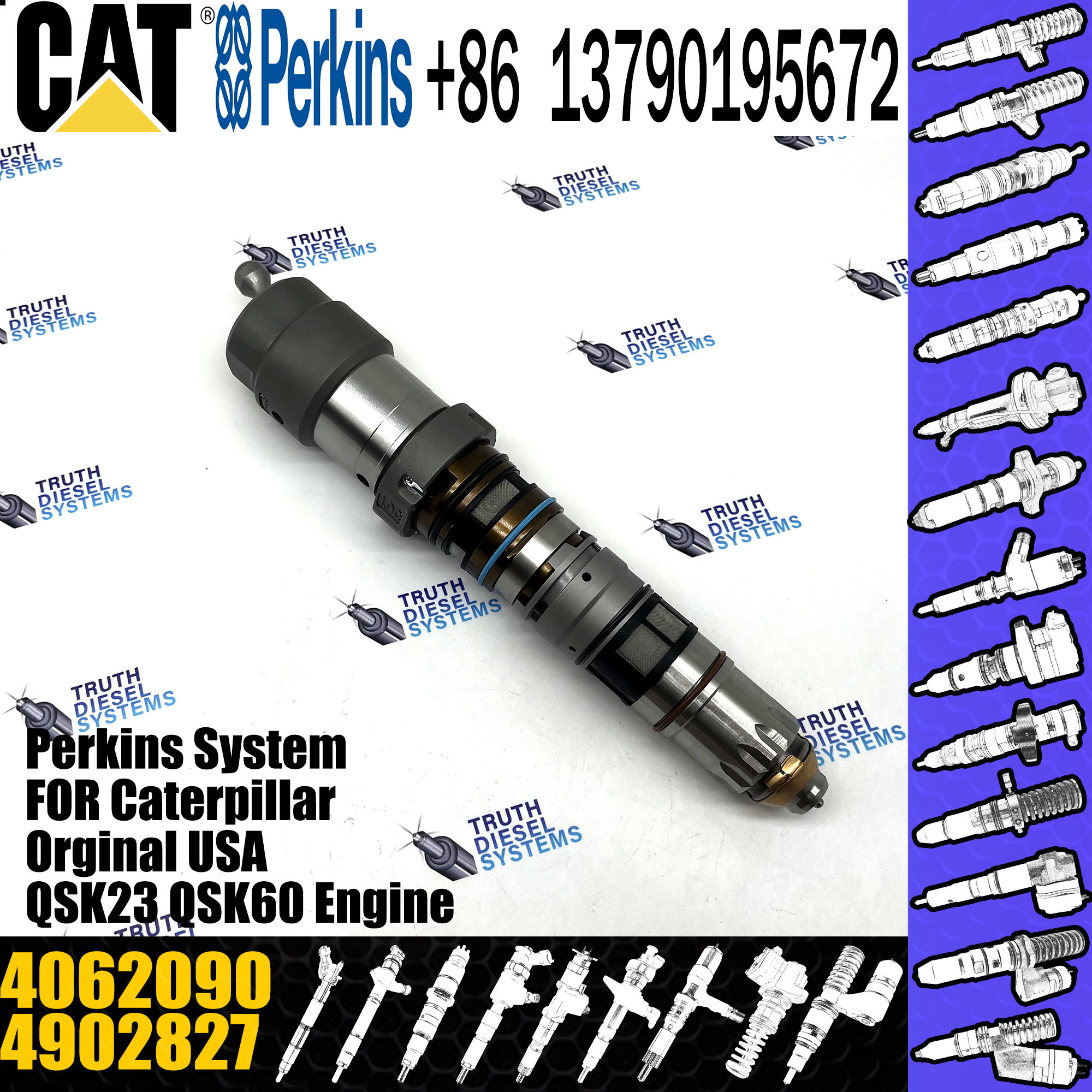 Excavator Cummins Diesel Injector 4902827 Diesel Engine Spare Part