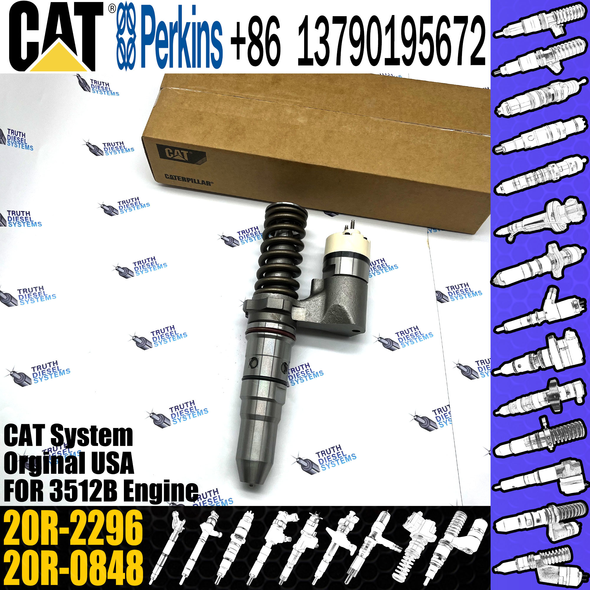 Engine Injector diesel common Rail Fuel Injector 437-7547 20R-2296 for ...