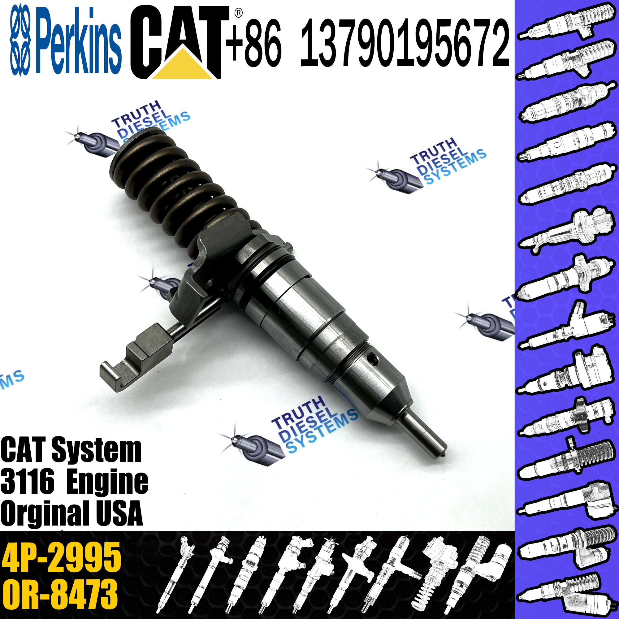 4P2995 diesel injector 4P-2995 0R8471 4P2995 for Cateripillar/CAT 3116 ...