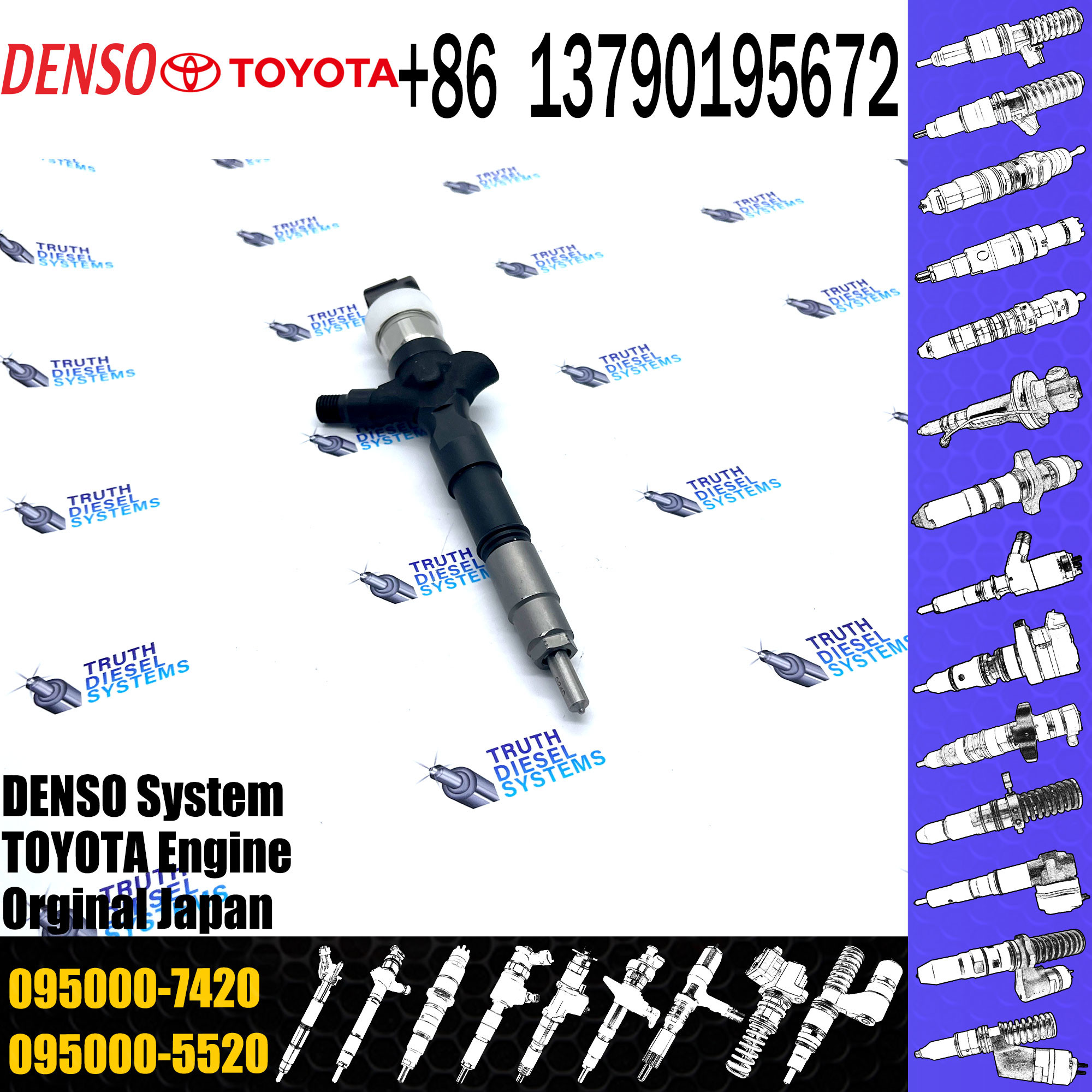 095000-7420 0950007420 7420 Common Rail Diesel Injection Nozzle 23670 ...